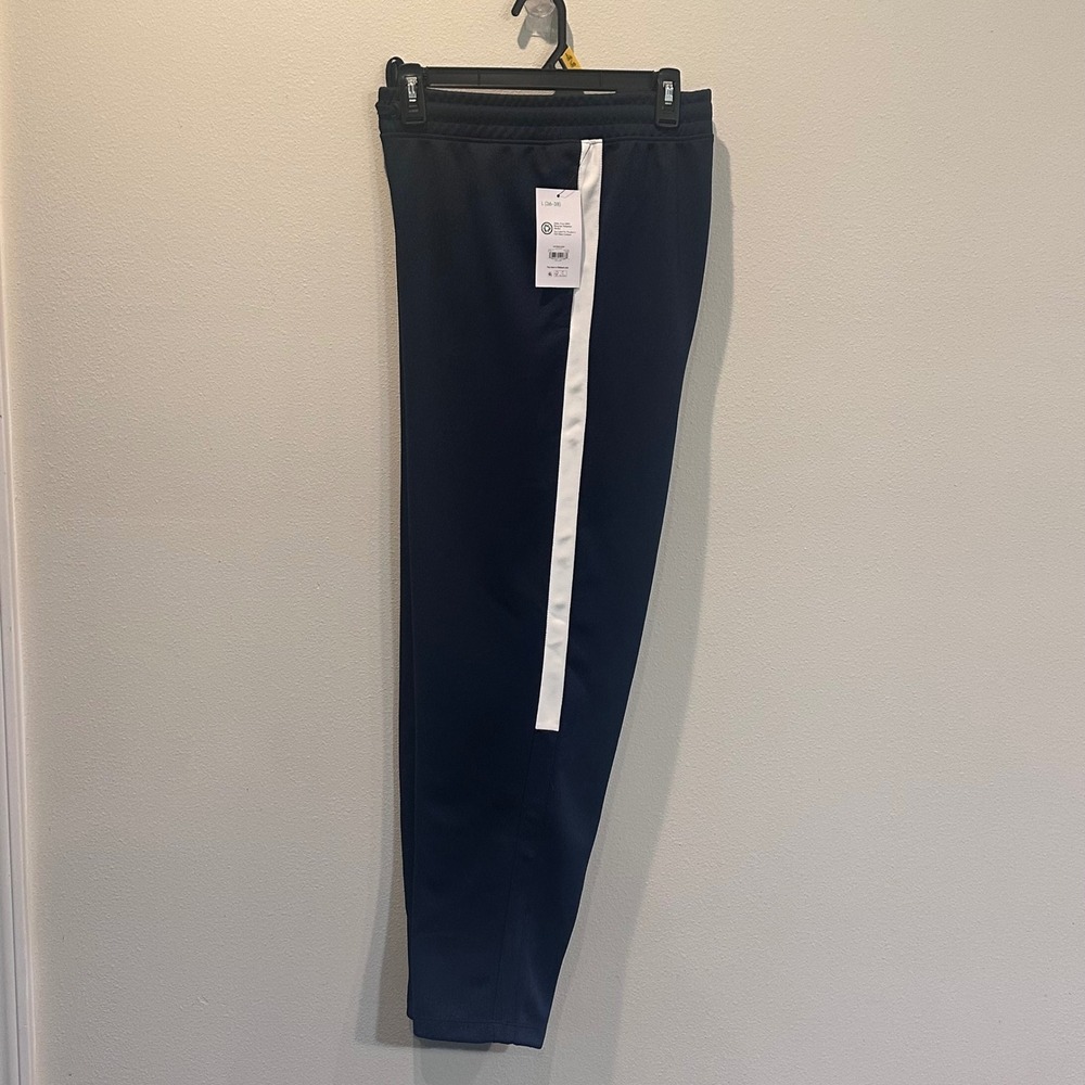 Athletic Works Mens Blue Cove Track Pants‎ Side Stripe Large 36-38 AW13492 NEW